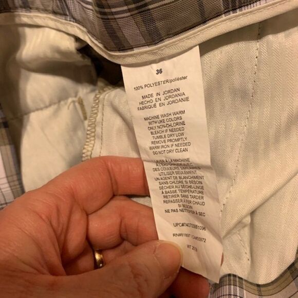 BEN HOGAN PERFORMANCE SIZE 36 BROWN PLAID GOLF SHORTS - Picture 4 of 4